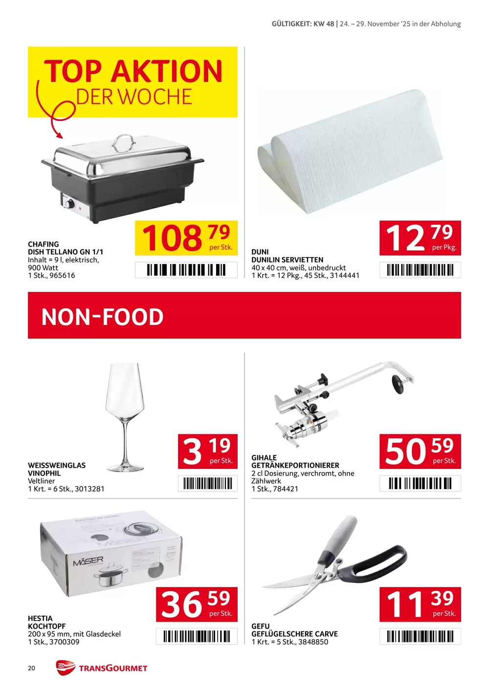 Transgourmet Flugblatt (ab 24.11.2025) - Angebote und Prospekt - Seite 20