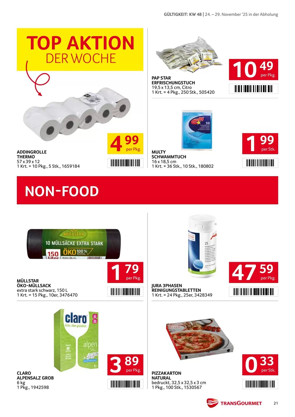 Transgourmet Flugblatt (ab 24.11.2025) - Angebote und Prospekt - Seite 21