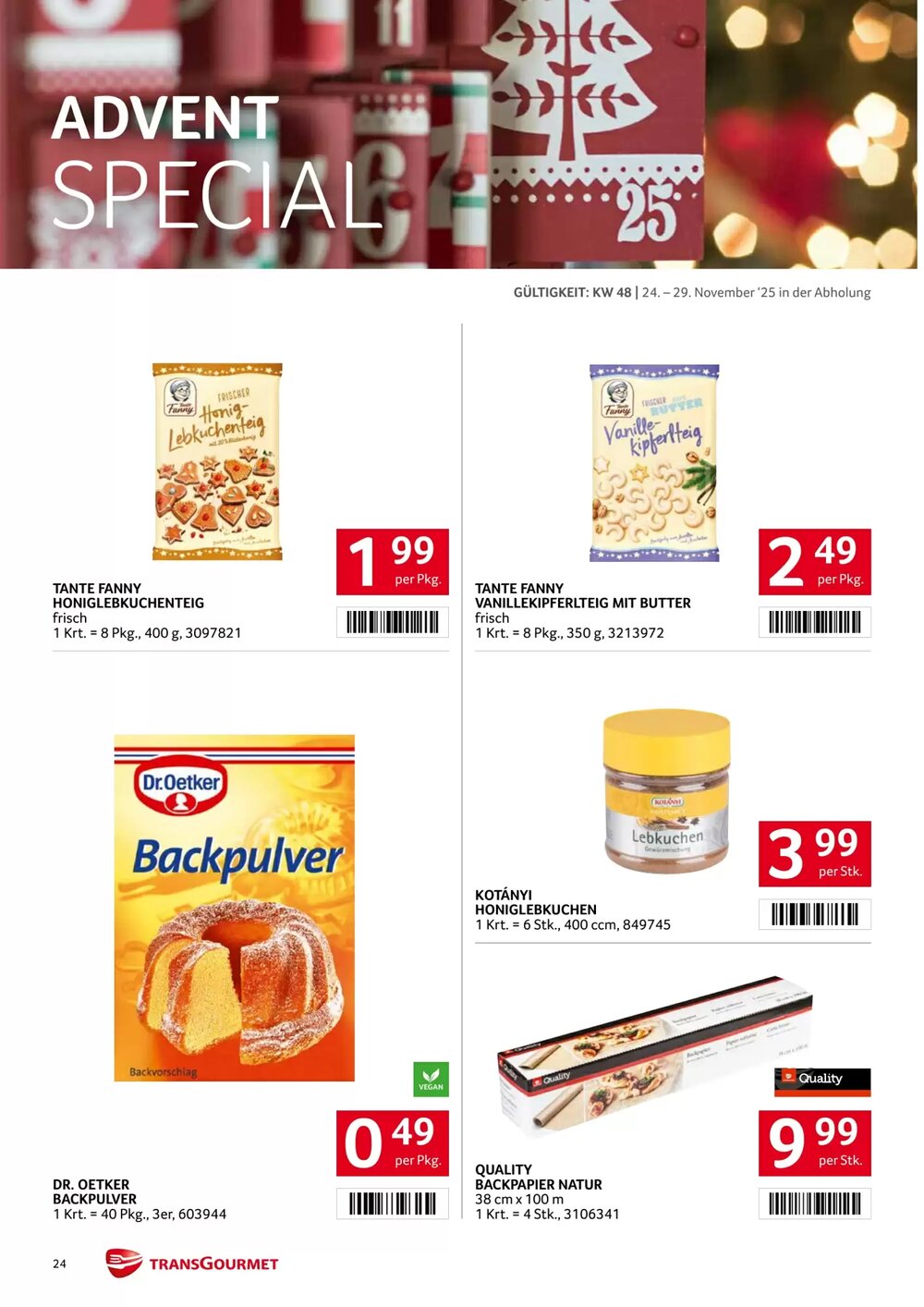 Transgourmet Flugblatt (ab 24.11.2025) - Angebote und Prospekt - Seite 24