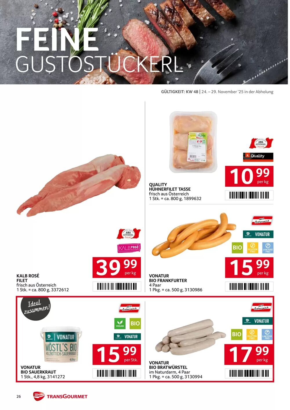 Transgourmet Flugblatt (ab 24.11.2025) - Angebote und Prospekt - Seite 26