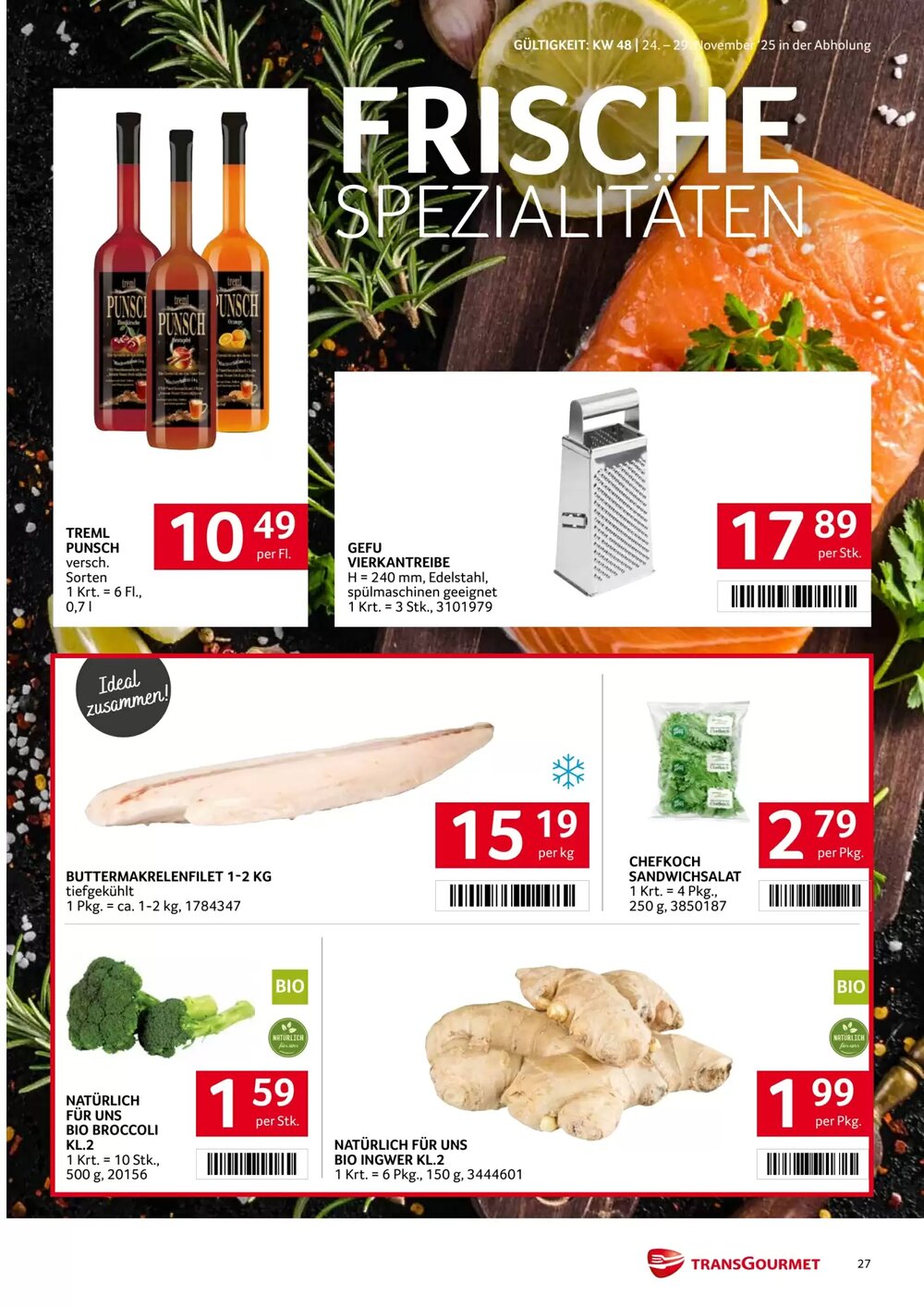 Transgourmet Flugblatt (ab 24.11.2025) - Angebote und Prospekt - Seite 27
