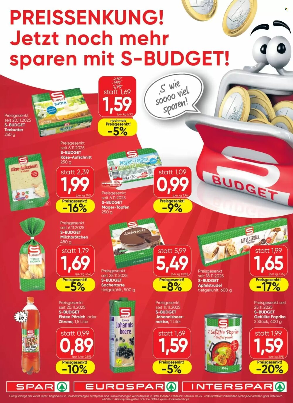 Eurospar Flugblatt (ab 26.11.2025) - Angebote und Prospekt - Seite 1
