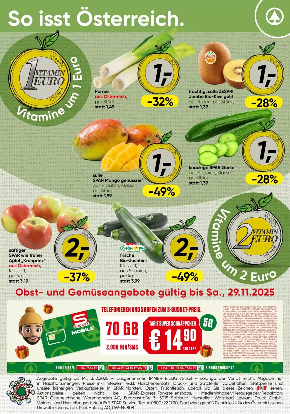 Spar Flugblatt (ab 27.11.2025) - Angebote und Prospekt - Seite 16