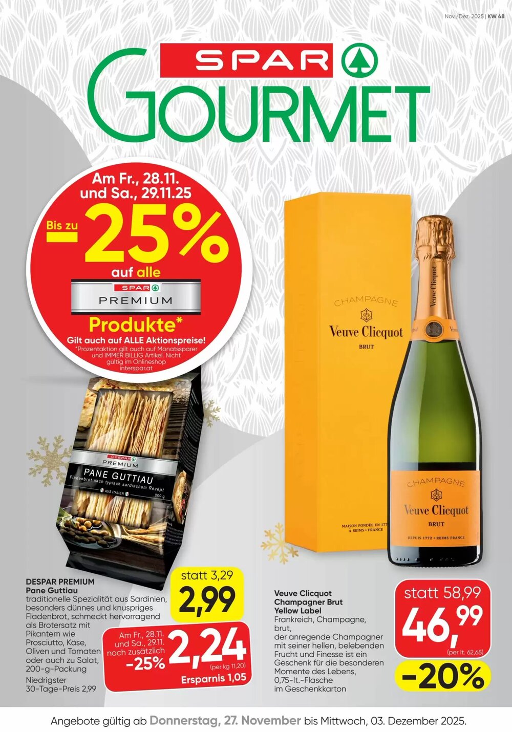 SPAR Gourmet Flugblatt (ab 27.11.2025) - Angebote und Prospekt - Seite 1