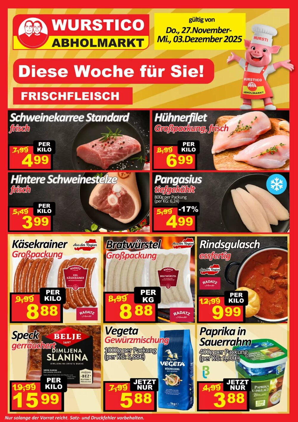 Wurstico Flugblatt (ab 27.11.2025) - Angebote und Prospekt - Seite 1