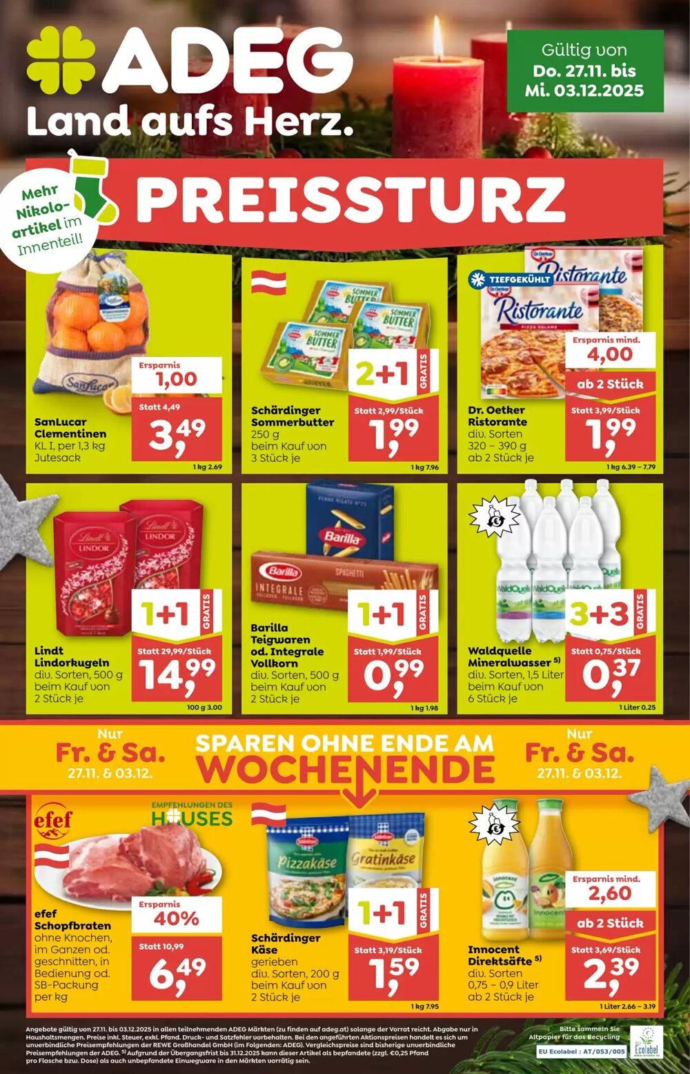 ADEG Flugblatt (ab 27.11.2025) - Angebote und Prospekt - Seite 1