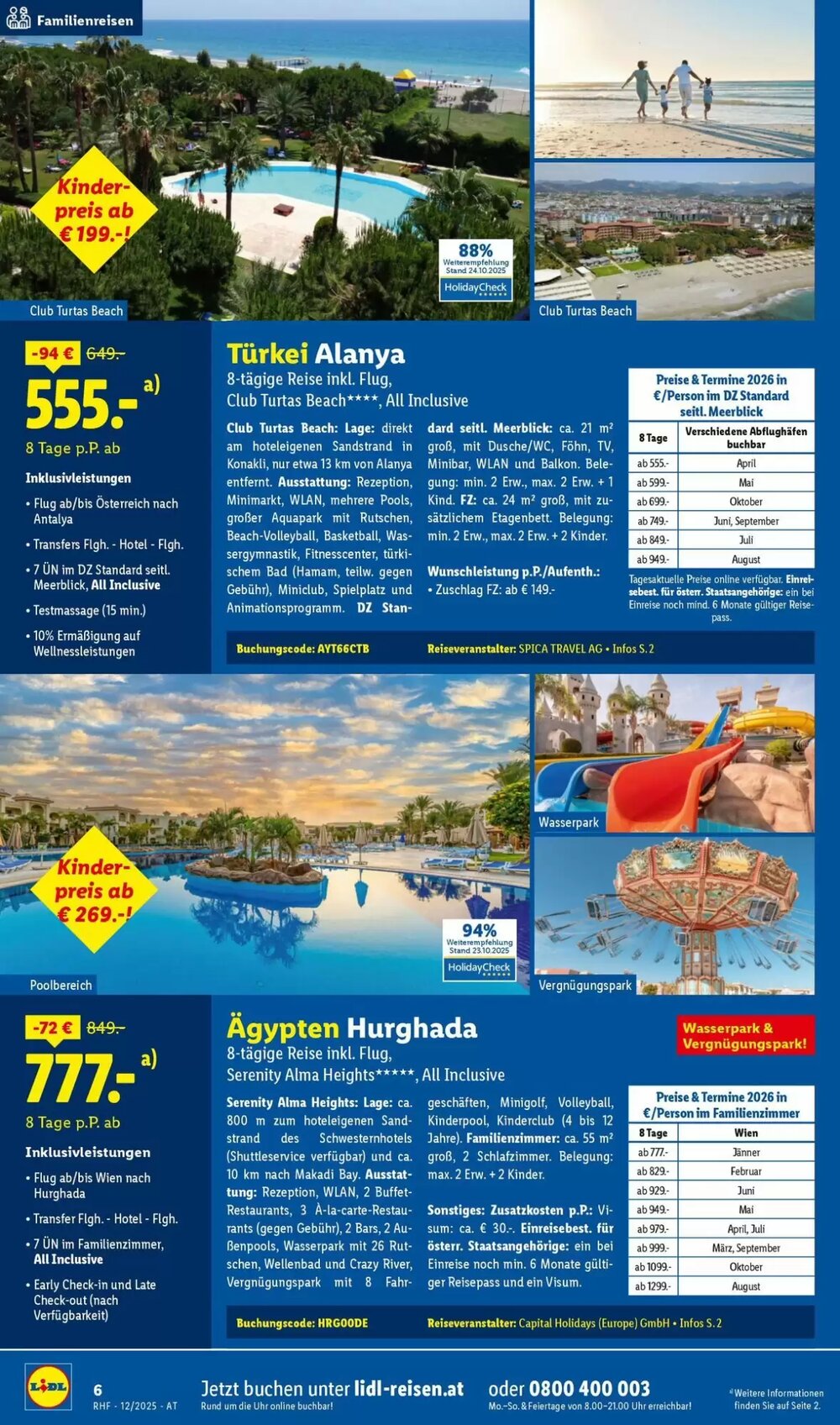 Lidl Reisen Flugblatt (ab 29.11.2025) - Angebote und Prospekt - Seite 6