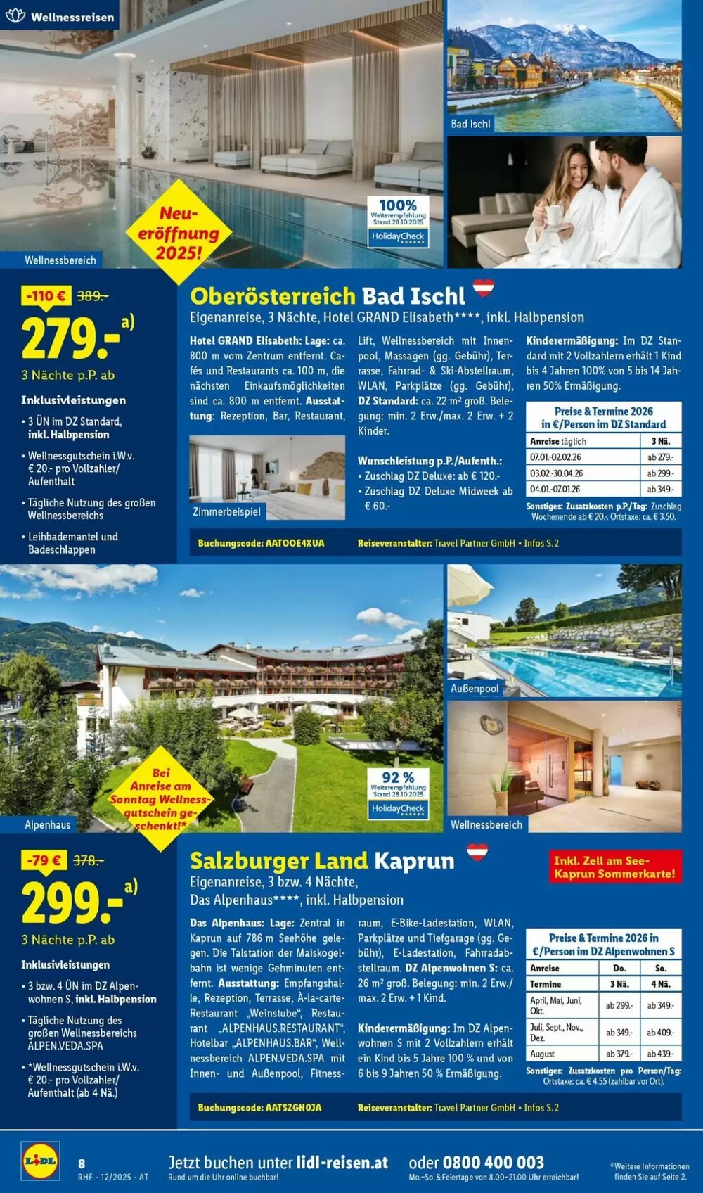 Lidl Reisen Flugblatt (ab 29.11.2025) - Angebote und Prospekt - Seite 8
