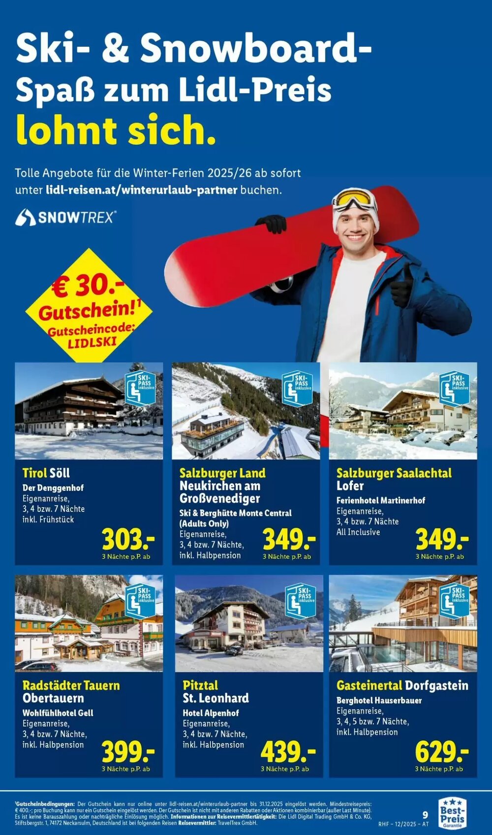 Lidl Reisen Flugblatt (ab 29.11.2025) - Angebote und Prospekt - Seite 9