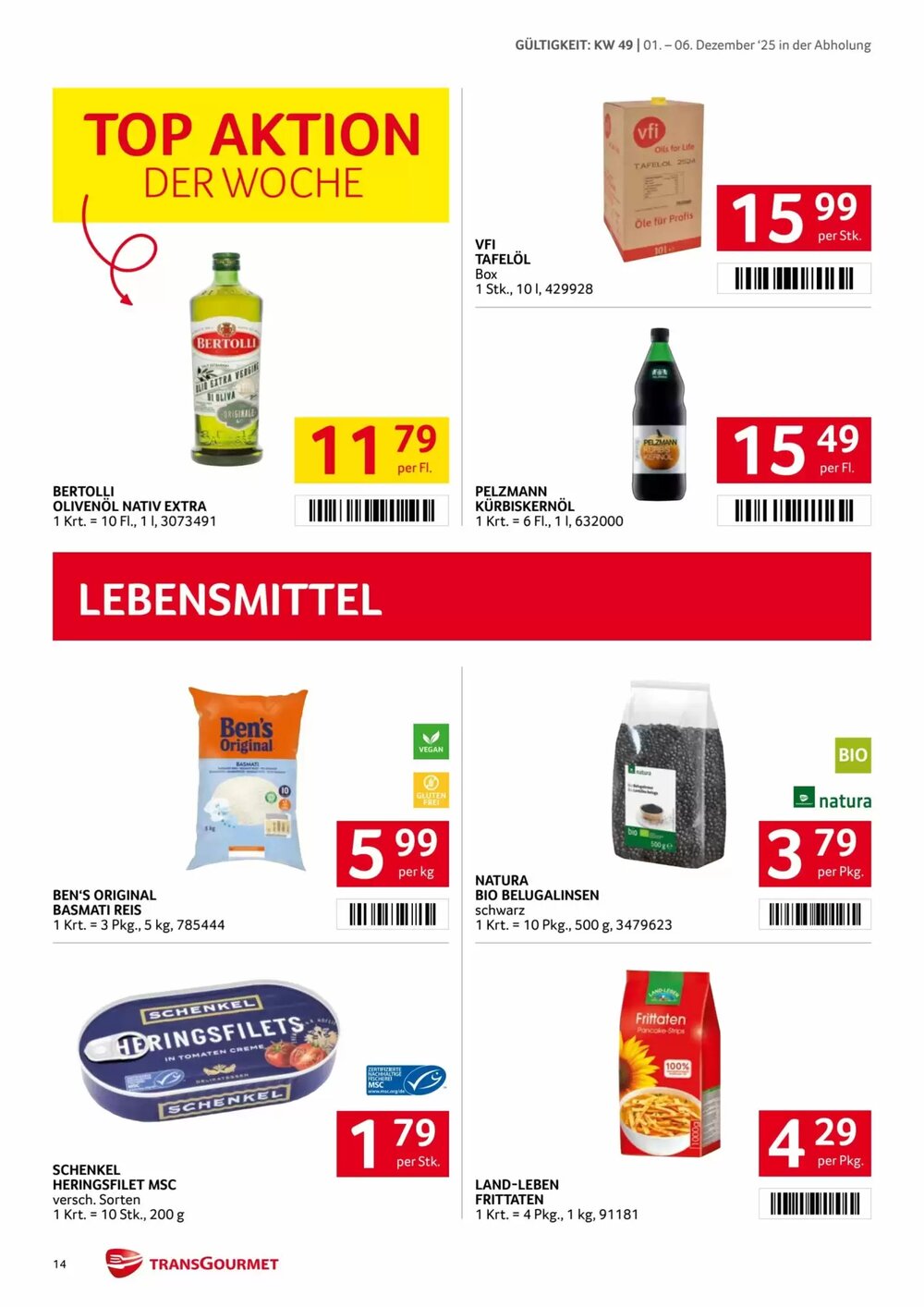 Transgourmet Flugblatt (ab 01.12.2025) - Angebote und Prospekt - Seite 14