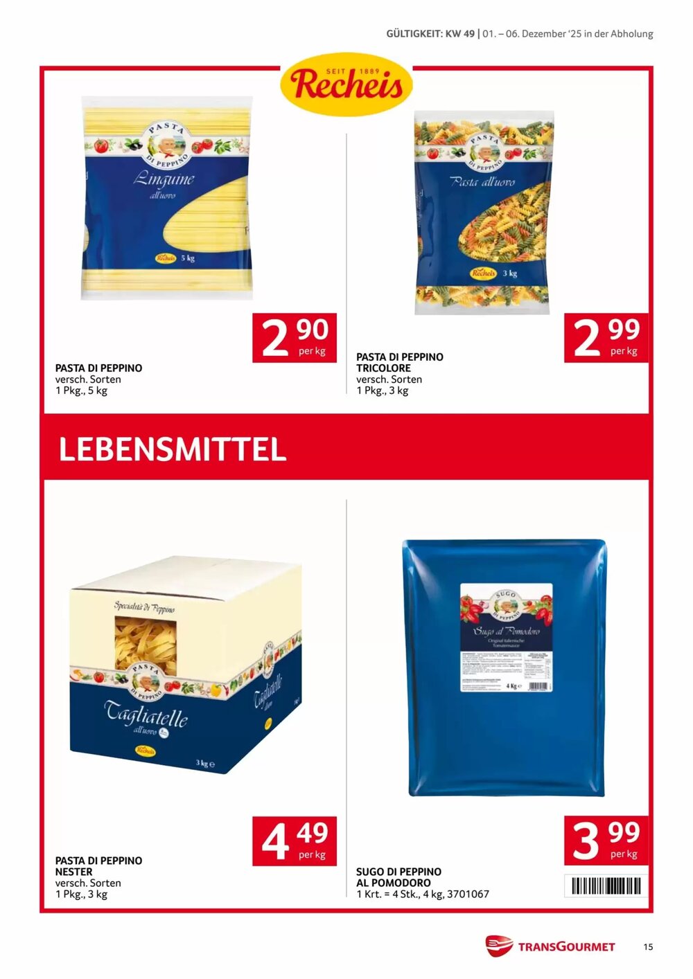 Transgourmet Flugblatt (ab 01.12.2025) - Angebote und Prospekt - Seite 15