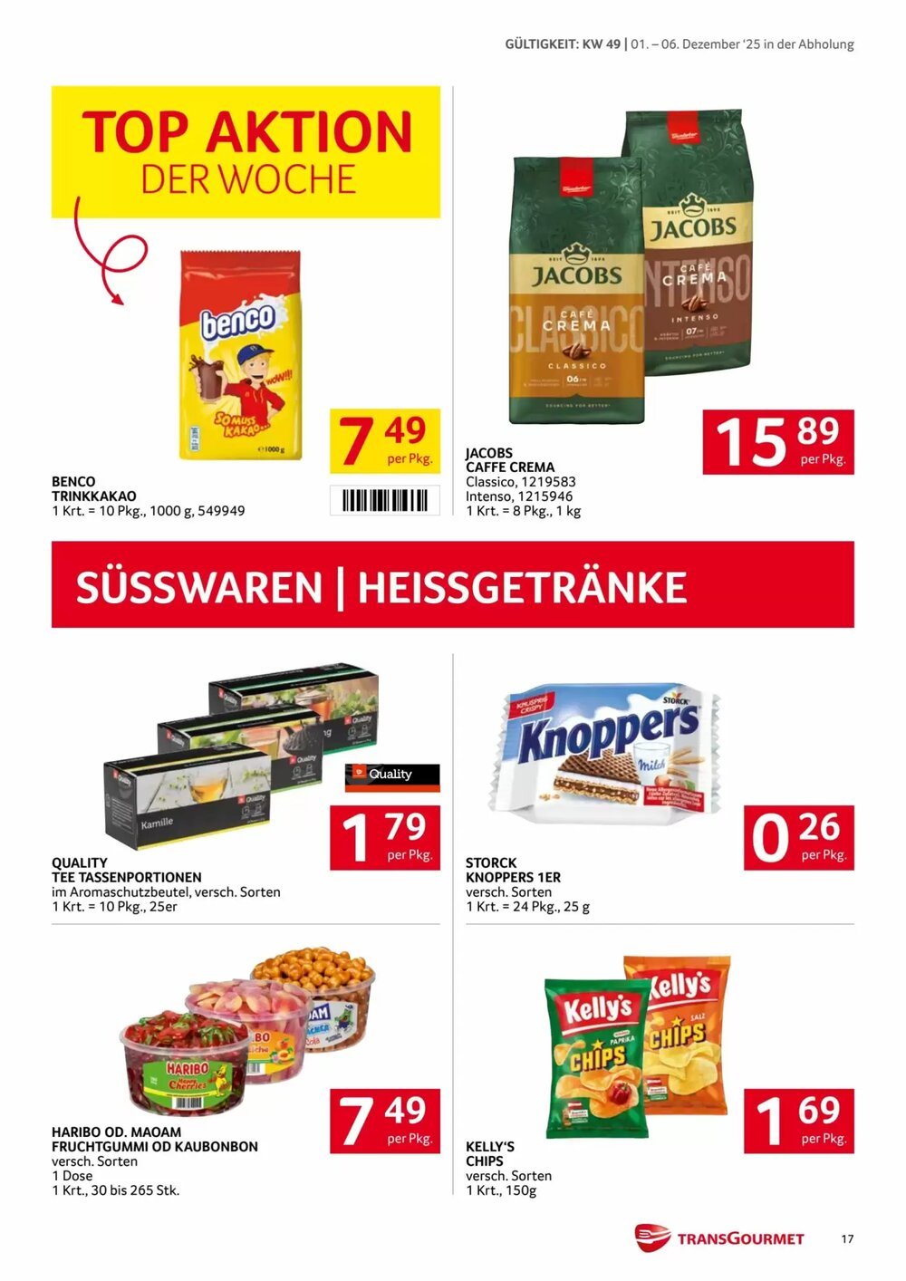 Transgourmet Flugblatt (ab 01.12.2025) - Angebote und Prospekt - Seite 17