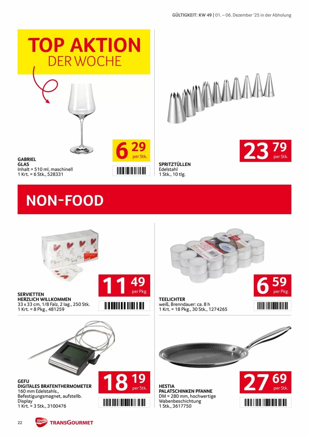 Transgourmet Flugblatt (ab 01.12.2025) - Angebote und Prospekt - Seite 22