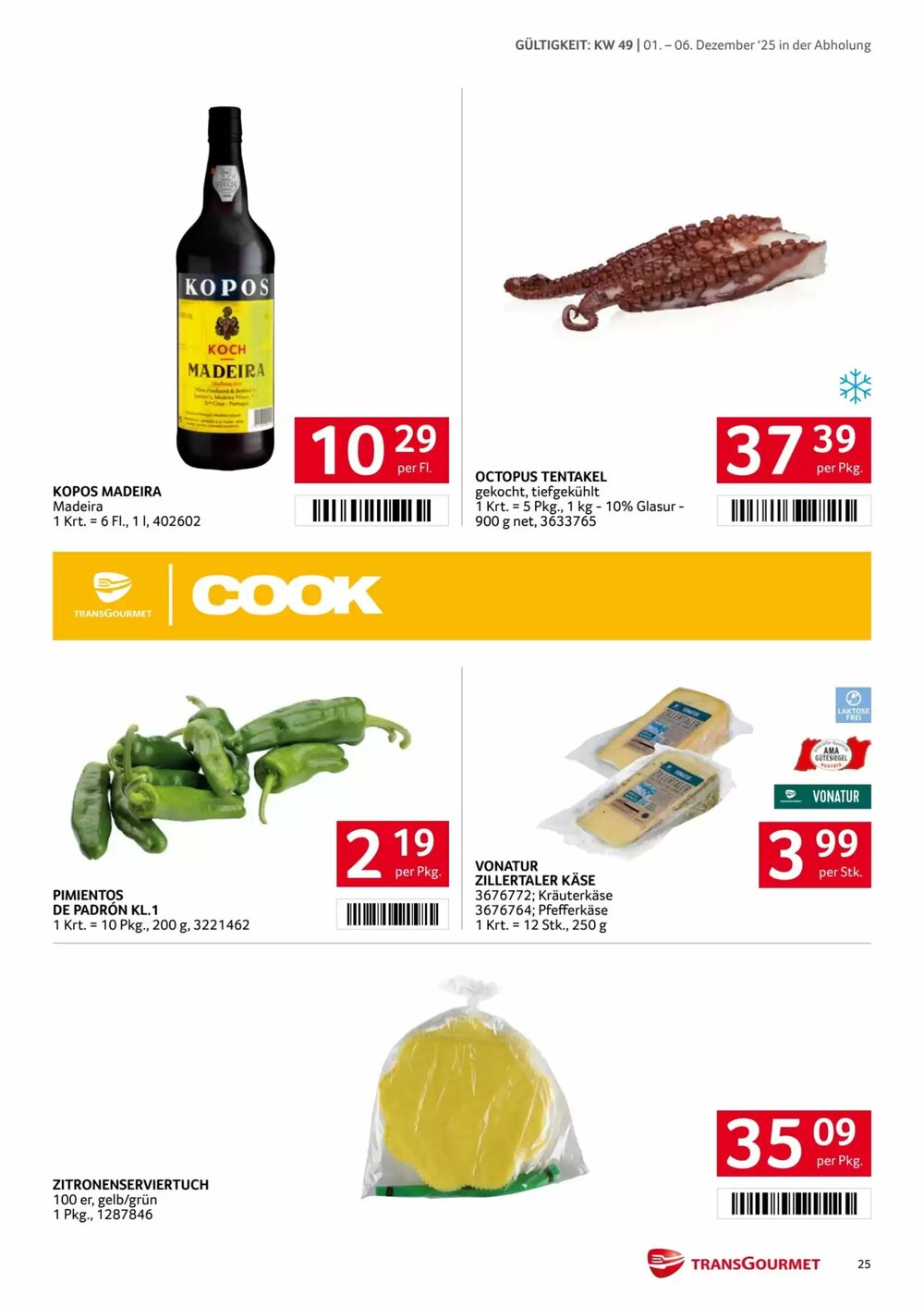 Transgourmet Flugblatt (ab 01.12.2025) - Angebote und Prospekt - Seite 25