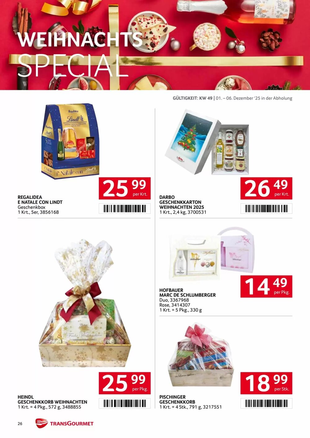 Transgourmet Flugblatt (ab 01.12.2025) - Angebote und Prospekt - Seite 26