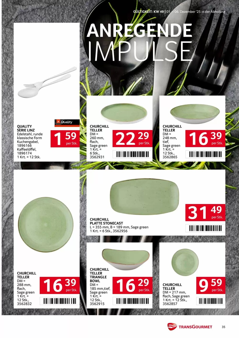 Transgourmet Flugblatt (ab 01.12.2025) - Angebote und Prospekt - Seite 35