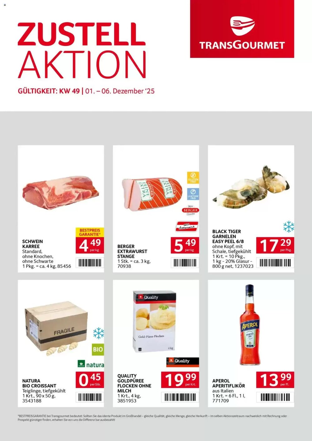 Transgourmet Flugblatt (ab 01.12.2025) - Angebote und Prospekt - Seite 1