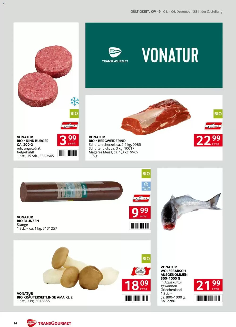 Transgourmet Flugblatt (ab 01.12.2025) - Angebote und Prospekt - Seite 14