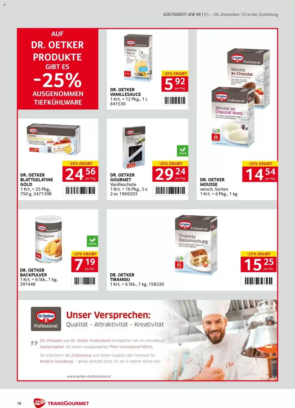 Transgourmet Flugblatt (ab 01.12.2025) - Angebote und Prospekt - Seite 18