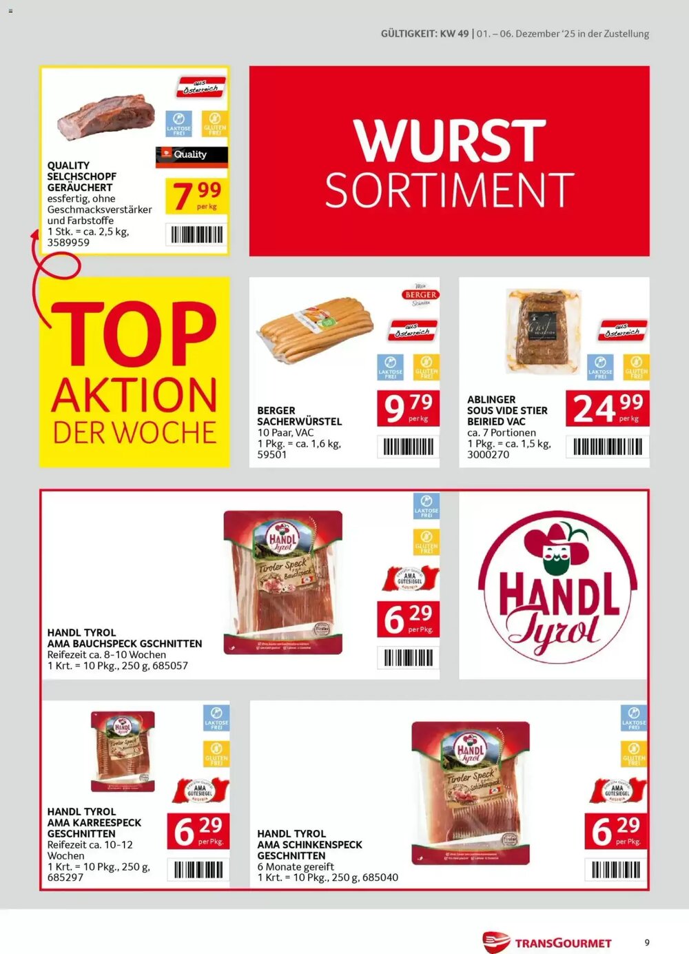 Transgourmet Flugblatt (ab 01.12.2025) - Angebote und Prospekt - Seite 9