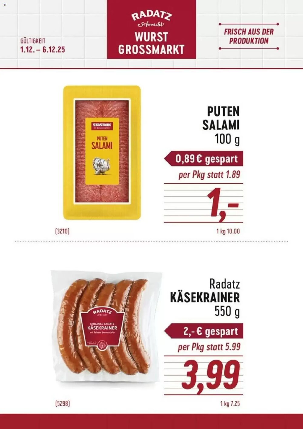 Radatz Flugblatt (ab 01.12.2025) - Angebote und Prospekt - Seite 1