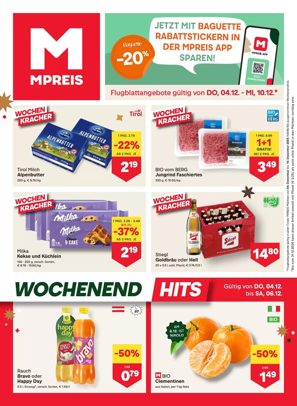 MPreis Flugblatt (ab 04.12.2025) - Angebote und Prospekt - Seite 1