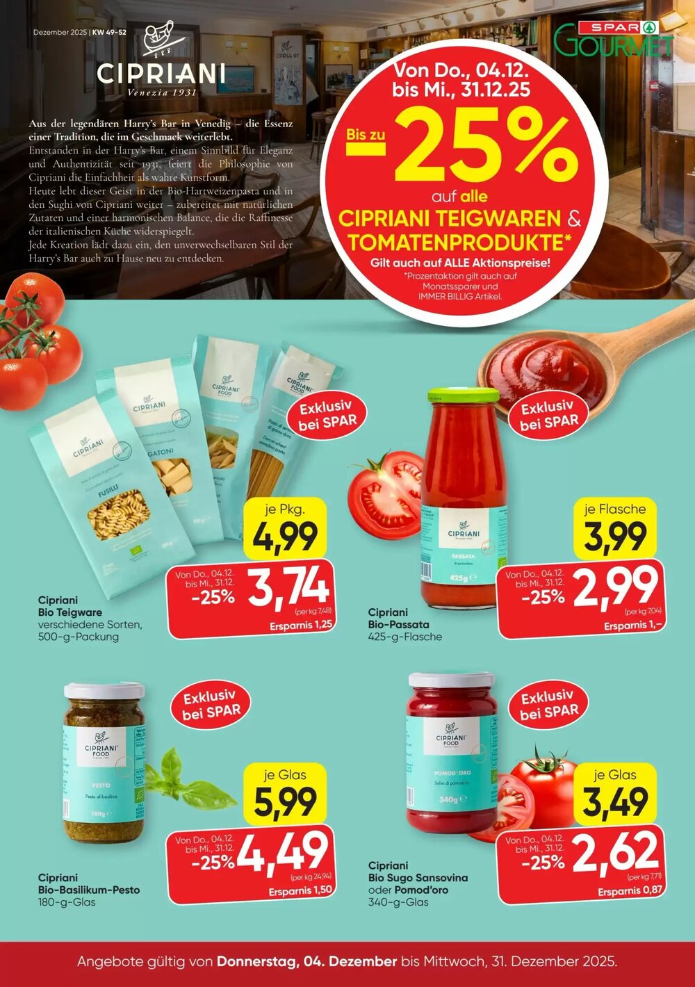 SPAR Gourmet Flugblatt (ab 04.12.2025) - Angebote und Prospekt - Seite 1