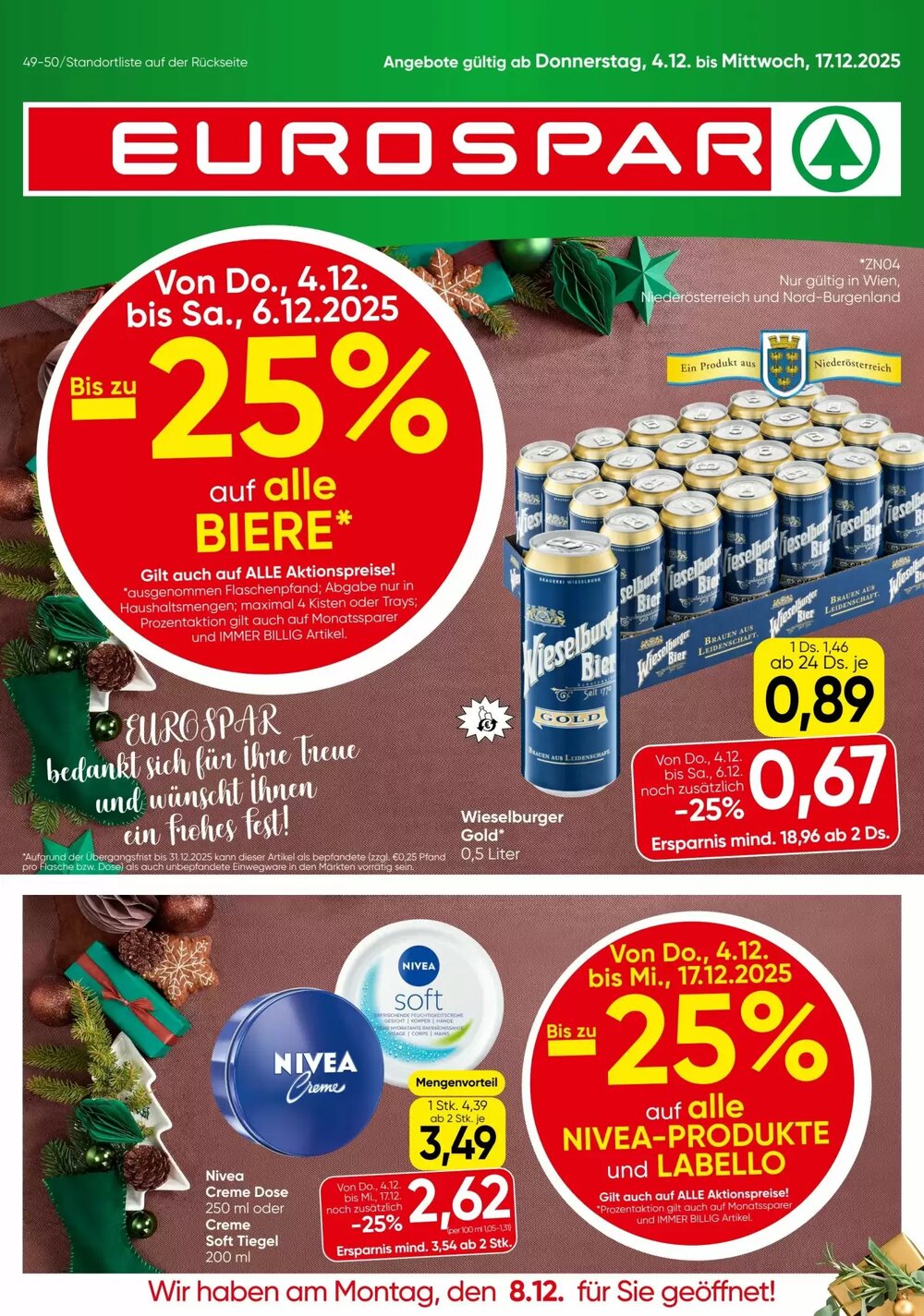 Eurospar Flugblatt (ab 04.12.2025) - Angebote und Prospekt - Seite 1