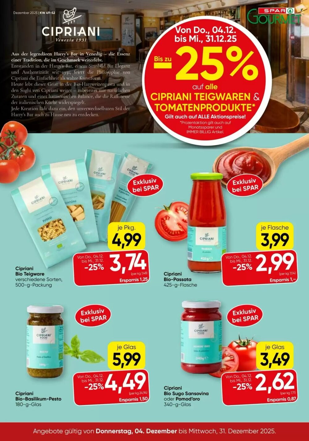 Spar Flugblatt (ab 04.12.2025) - Angebote und Prospekt - Seite 1