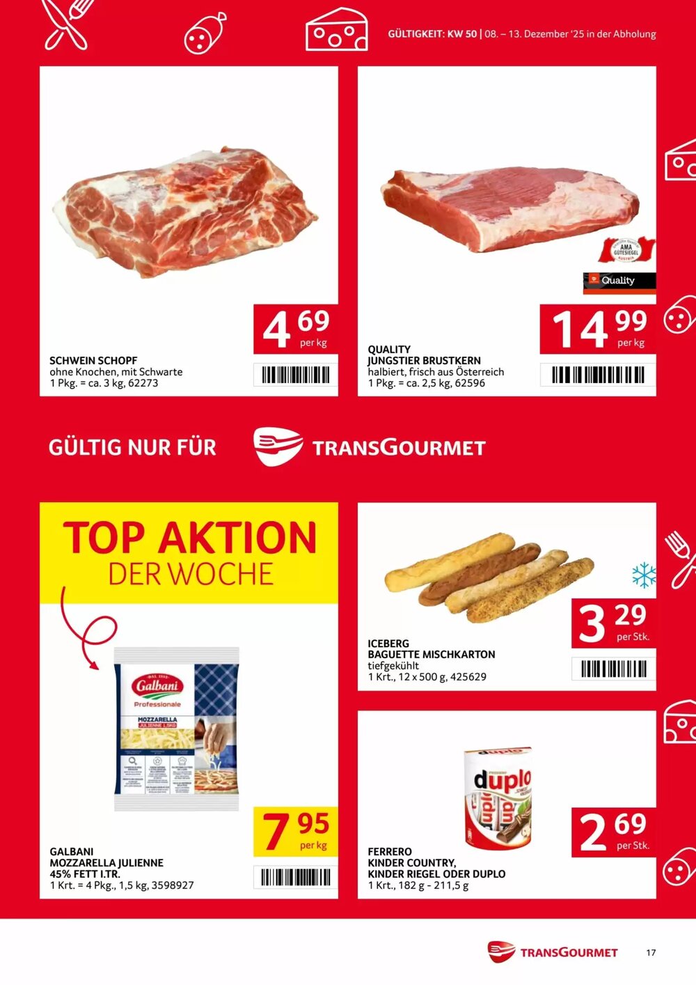 Transgourmet Flugblatt (ab 08.12.2025) - Angebote und Prospekt - Seite 17