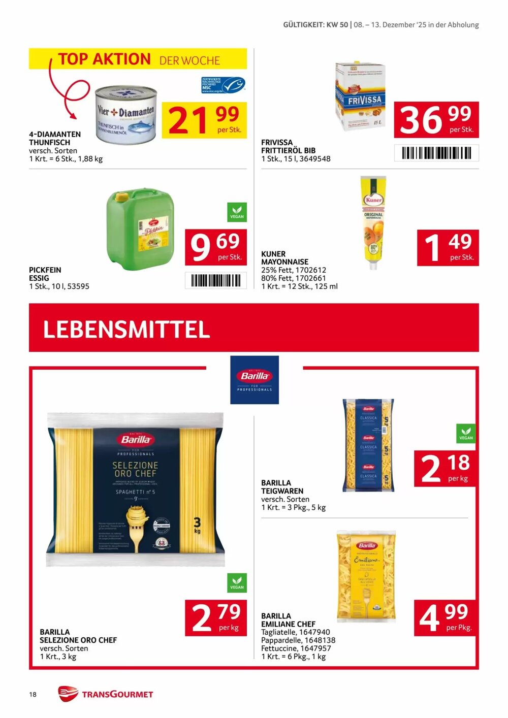 Transgourmet Flugblatt (ab 08.12.2025) - Angebote und Prospekt - Seite 18