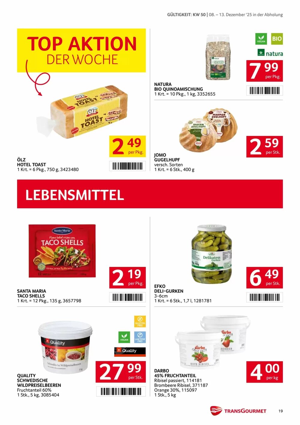 Transgourmet Flugblatt (ab 08.12.2025) - Angebote und Prospekt - Seite 19