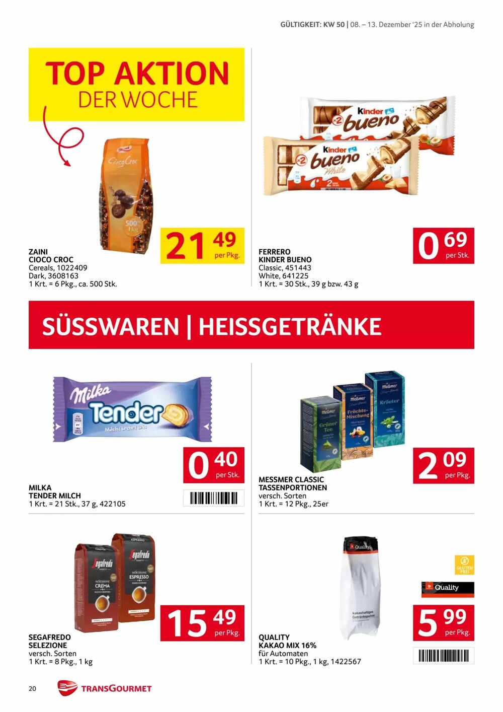 Transgourmet Flugblatt (ab 08.12.2025) - Angebote und Prospekt - Seite 20