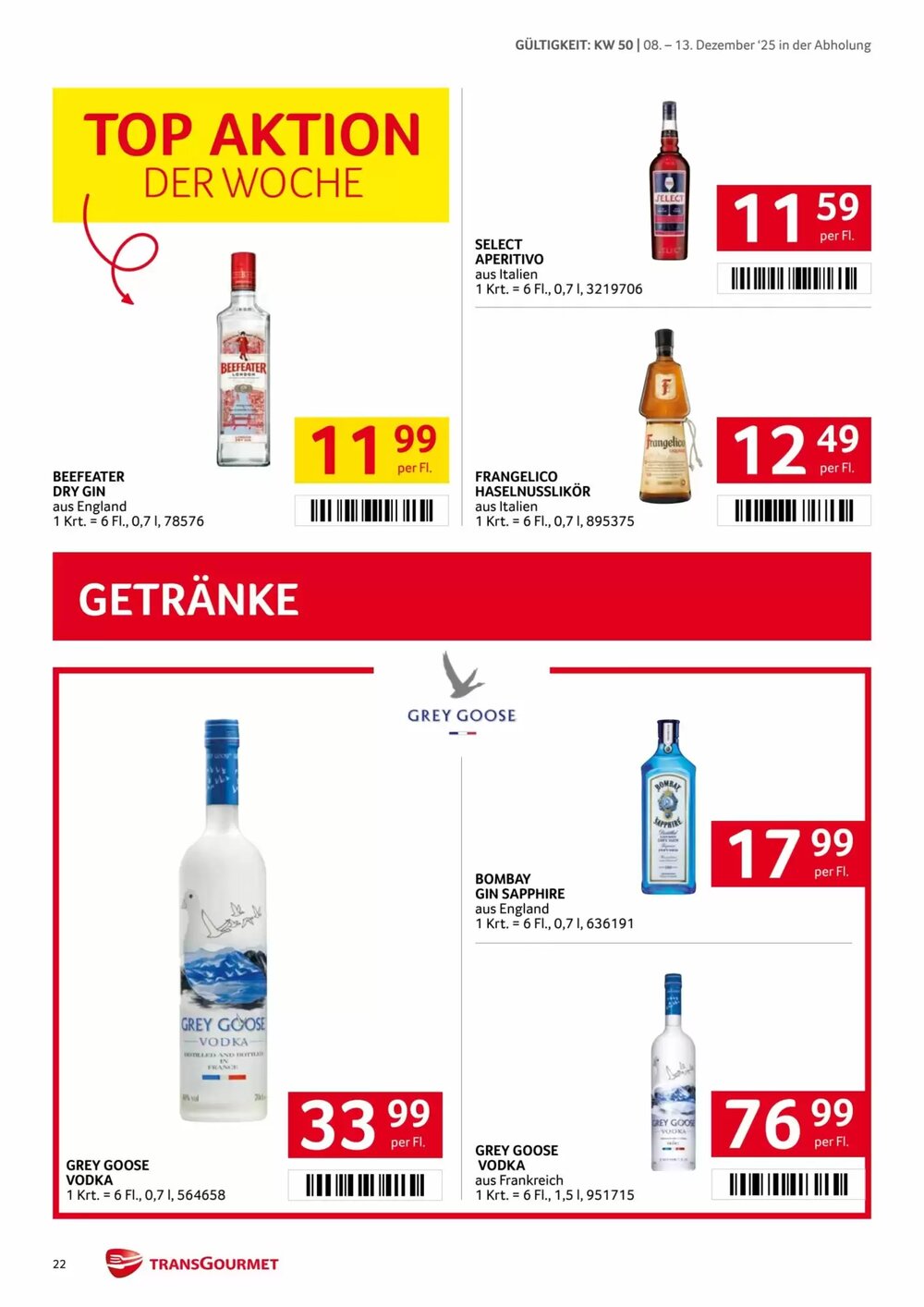 Transgourmet Flugblatt (ab 08.12.2025) - Angebote und Prospekt - Seite 22