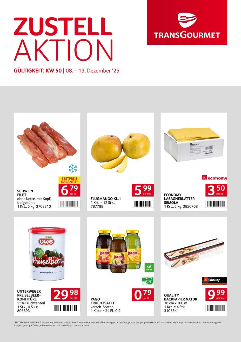 Transgourmet Flugblatt (ab 08.12.2025) - Angebote und Prospekt - Seite 1