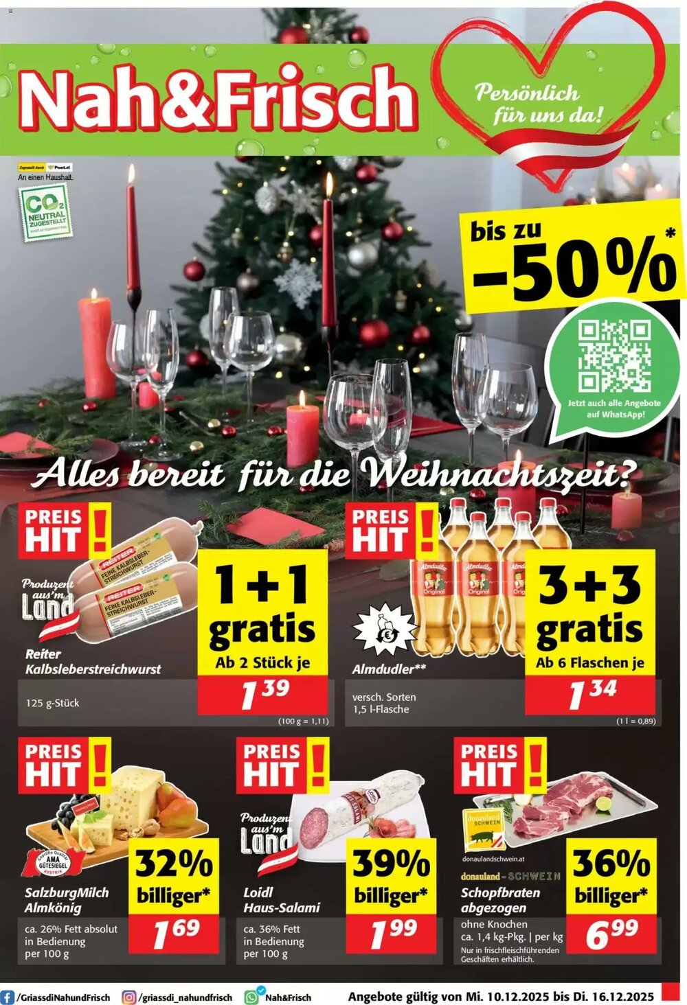Nah&Frisch Flugblatt (ab 10.12.2025) - Angebote und Prospekt - Seite 1