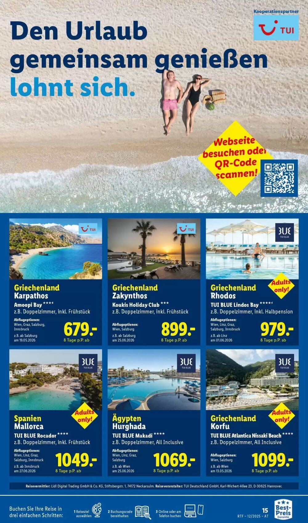 Lidl Reisen Flugblatt (ab 13.12.2025) - Angebote und Prospekt - Seite 15