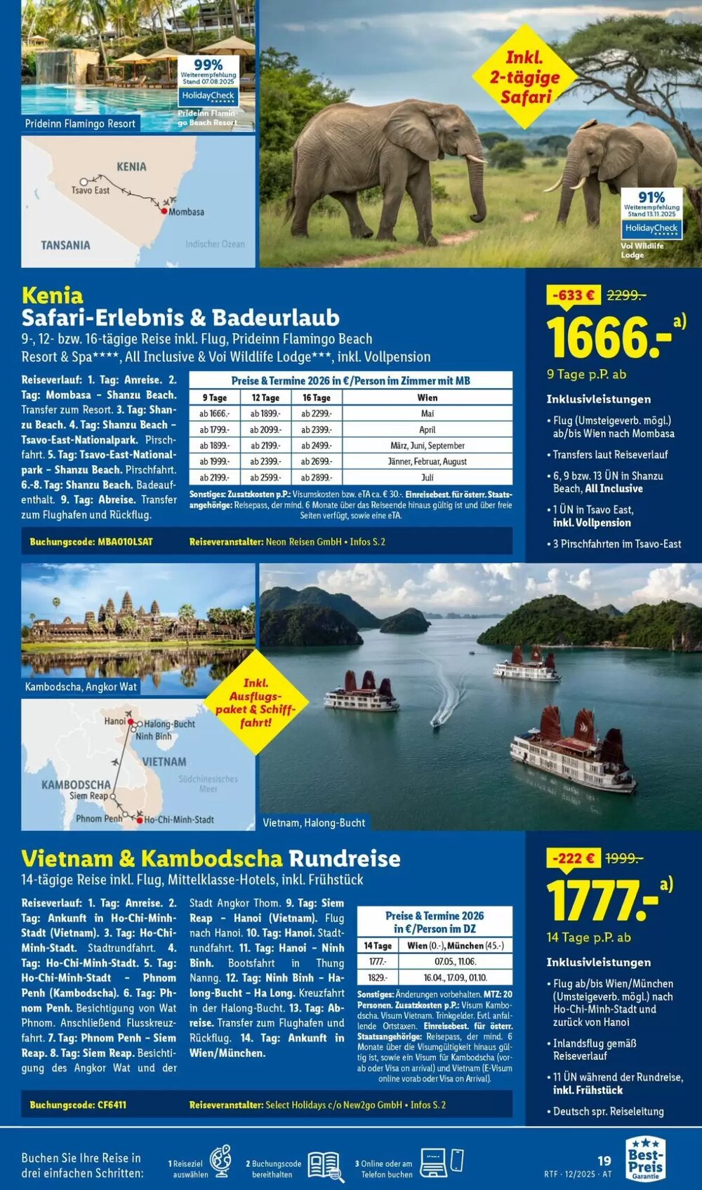 Lidl Reisen Flugblatt (ab 13.12.2025) - Angebote und Prospekt - Seite 19
