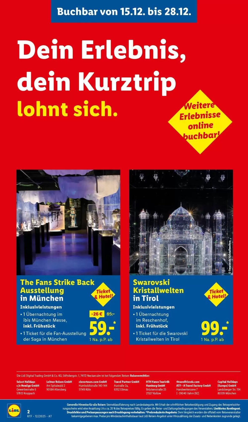 Lidl Reisen Flugblatt (ab 13.12.2025) - Angebote und Prospekt - Seite 2
