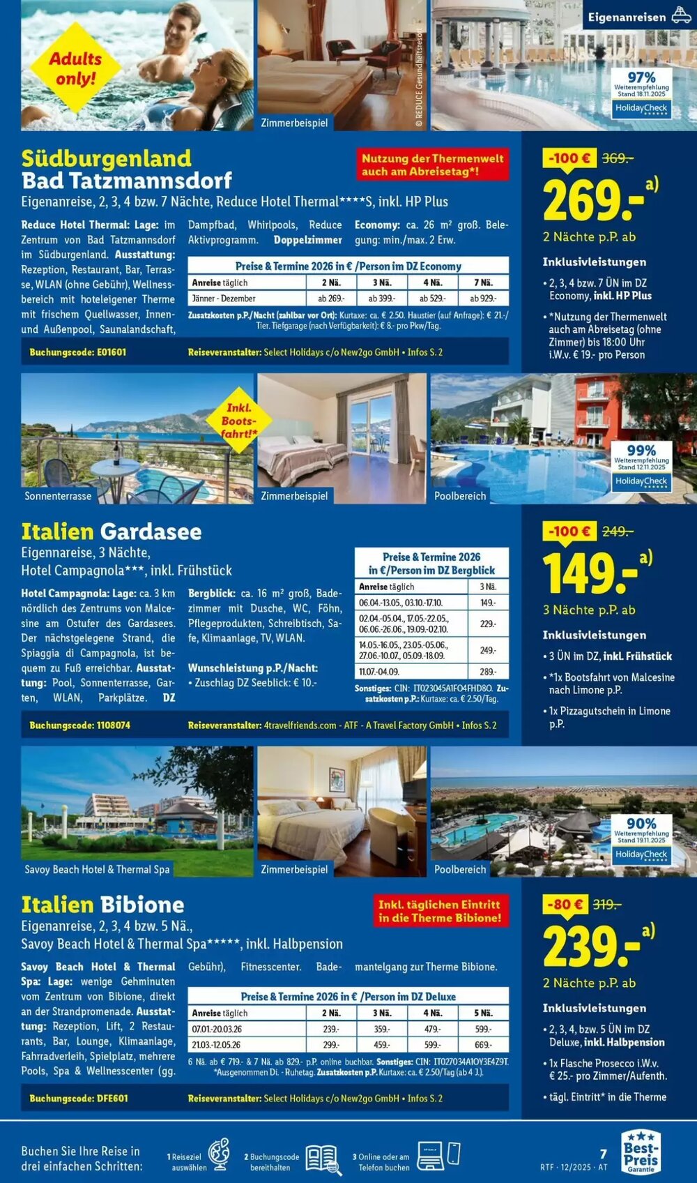Lidl Reisen Flugblatt (ab 13.12.2025) - Angebote und Prospekt - Seite 7