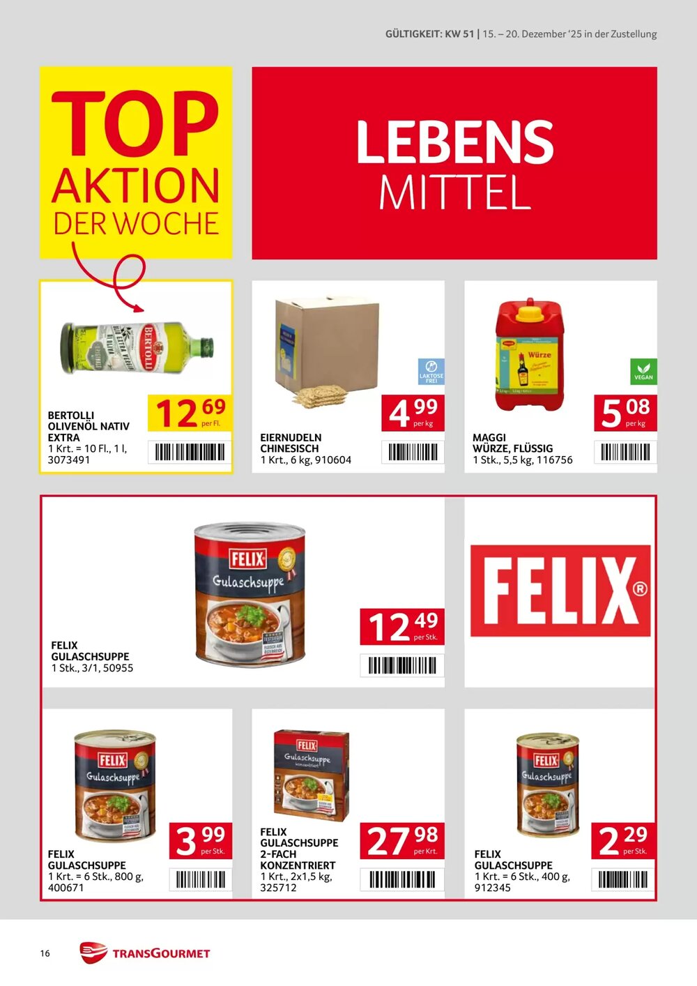 Transgourmet Flugblatt (ab 15.12.2025) - Angebote und Prospekt - Seite 16