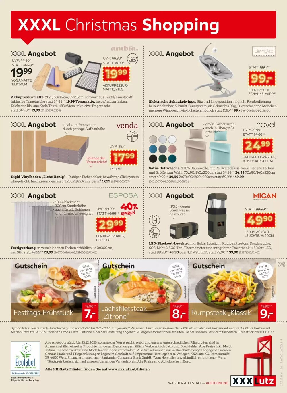 XXXLutz Flugblatt (ab 16.12.2025) - Angebote und Prospekt - Seite 16