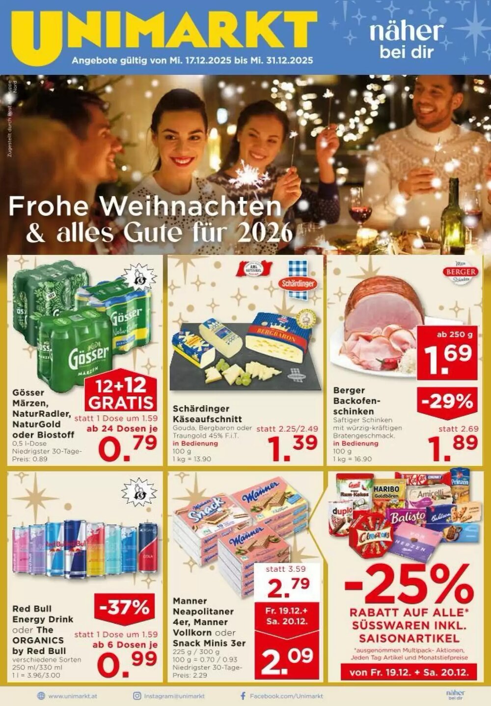 Unimarkt Flugblatt (ab 17.12.2025) - Angebote und Prospekt - Seite 1