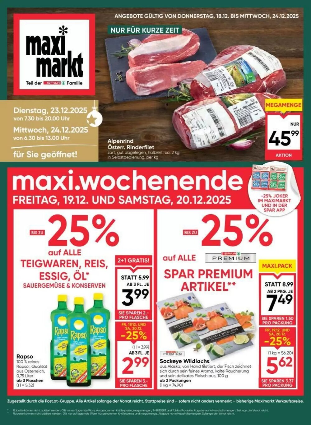 Maximarkt Flugblatt (ab 18.12.2025) - Angebote und Prospekt - Seite 1