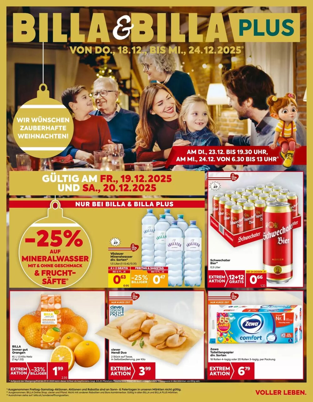 Billa Flugblatt (ab 18.12.2025) - Angebote und Prospekt - Seite 1