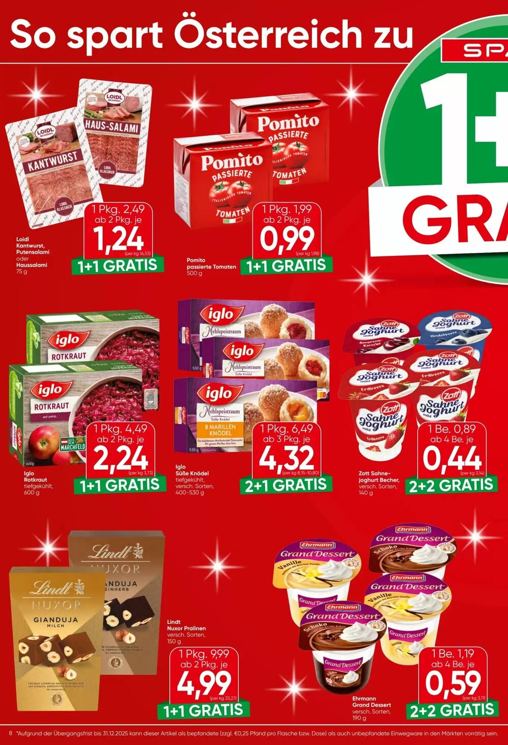 Spar Flugblatt (ab 18.12.2025) - Angebote und Prospekt - Seite 8