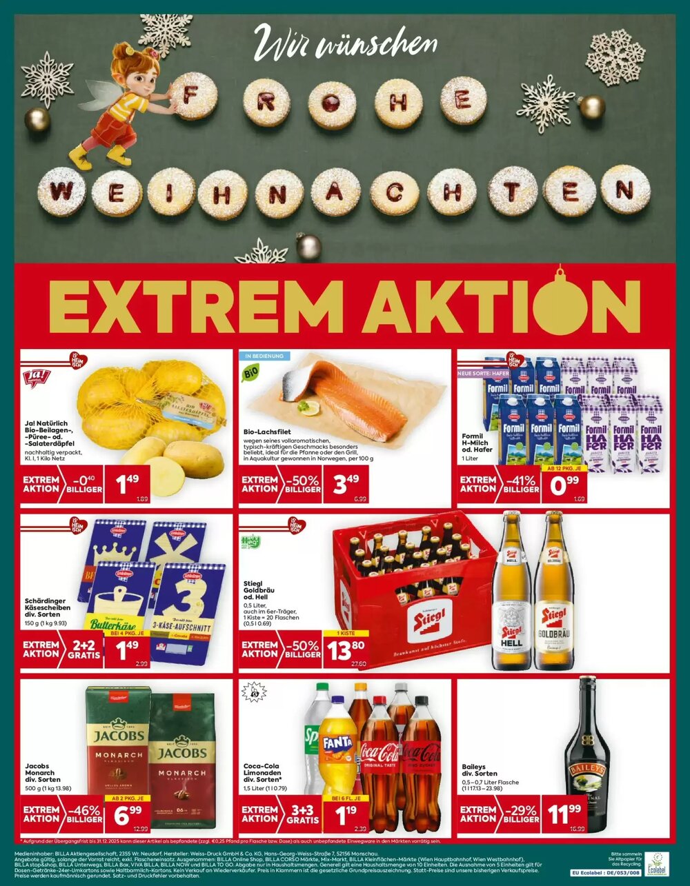 Billa Flugblatt (ab 18.12.2025) - Angebote und Prospekt - Seite 1
