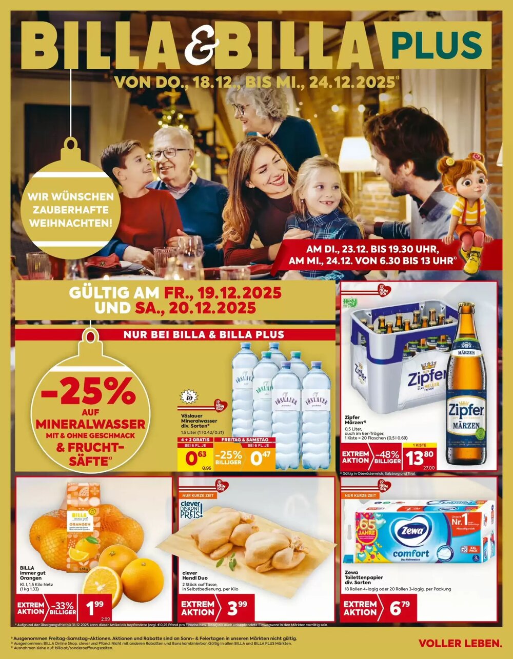 Billa Flugblatt (ab 18.12.2025) - Angebote und Prospekt - Seite 1