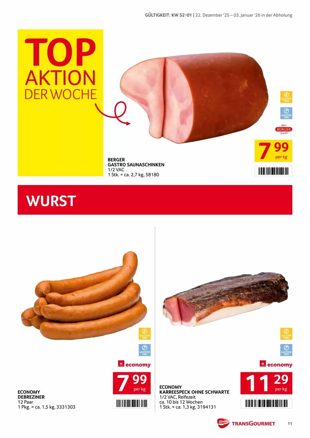 Transgourmet Flugblatt (ab 22.12.2025) - Angebote und Prospekt - Seite 11