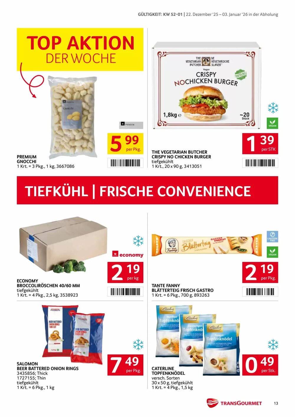 Transgourmet Flugblatt (ab 22.12.2025) - Angebote und Prospekt - Seite 13